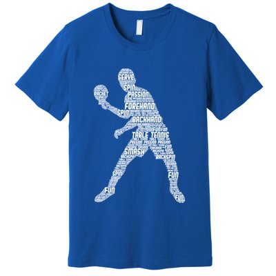 Ping Pong Player Table Tennis Cute Gift Premium T-Shirt
