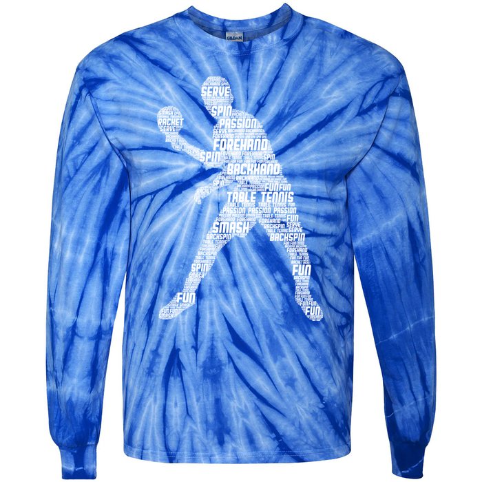 Ping Pong Player Table Tennis Cute Gift Tie-Dye Long Sleeve Shirt