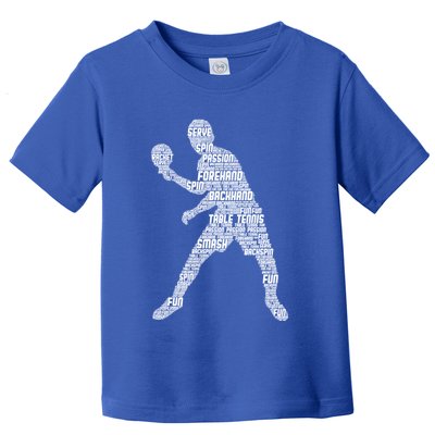 Ping Pong Player Table Tennis Cute Gift Toddler T-Shirt