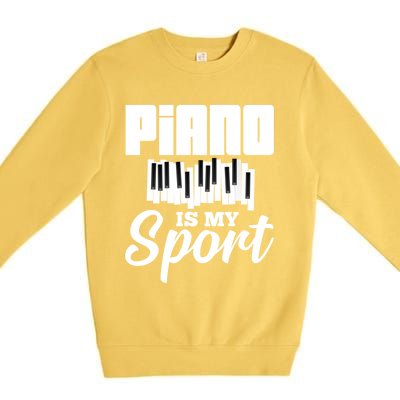 Piano Player Pianist Music Keyboard Gift Premium Crewneck Sweatshirt