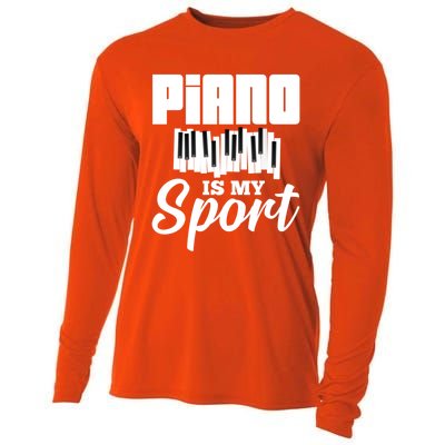 Piano Player Pianist Music Keyboard Gift Cooling Performance Long Sleeve Crew