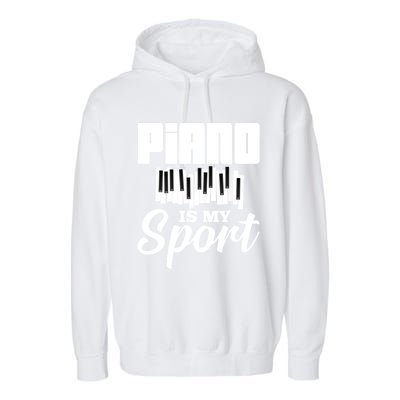 Piano Player Pianist Music Keyboard Gift Garment-Dyed Fleece Hoodie