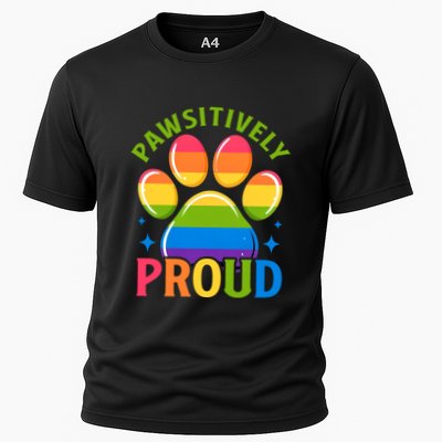 Pride Paw Print In Rainbow Colors Performance Shirt