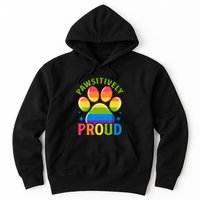 Pride Paw Print In Rainbow Colors Hoodie