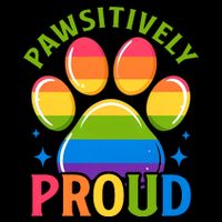 Pride Paw Print In Rainbow Colors T-Shirt