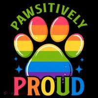 Pride Paw Print In Rainbow Colors Bucket Hat