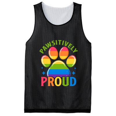 Pride Paw Print In Rainbow Colors Mesh Reversible Basketball Jersey Tank