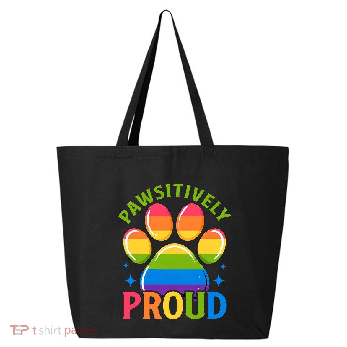 Pride Paw Print In Rainbow Colors 25L Jumbo Tote