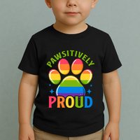 Pride Paw Print In Rainbow Colors Toddler T-Shirt