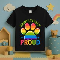 Pride Paw Print In Rainbow Colors Toddler T-Shirt