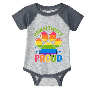 Pride Paw Print In Rainbow Colors Infant Baby Jersey Bodysuit