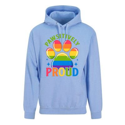 Pride Paw Print In Rainbow Colors Unisex Surf Hoodie