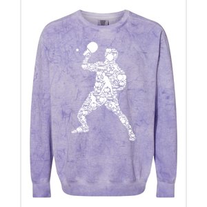 Ping Pong Player Table Tennis Gift Colorblast Crewneck Sweatshirt