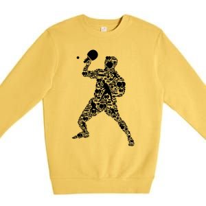 Ping Pong Player Table Tennis Gift Premium Crewneck Sweatshirt