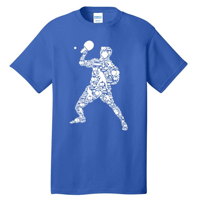 Ping Pong Player Table Tennis Gift Tall T-Shirt