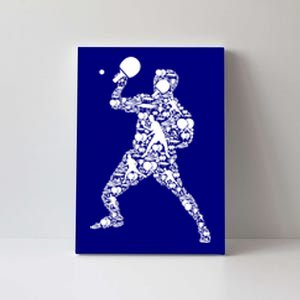 Ping Pong Player Table Tennis Gift Canvas