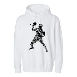 Ping Pong Player Table Tennis Gift Garment-Dyed Fleece Hoodie