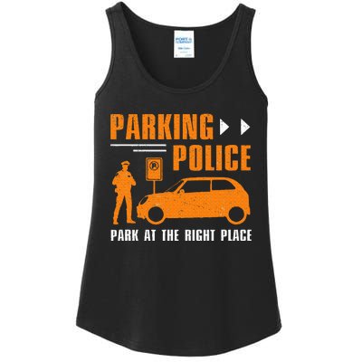 Parking Police Park At The Right Place Ladies Essential Tank