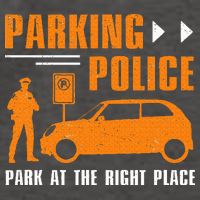 Parking Police Park At The Right Place Vector Backpack