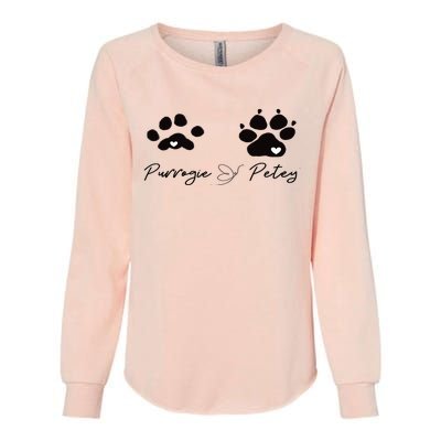 Paw prints Womens California Wash Sweatshirt