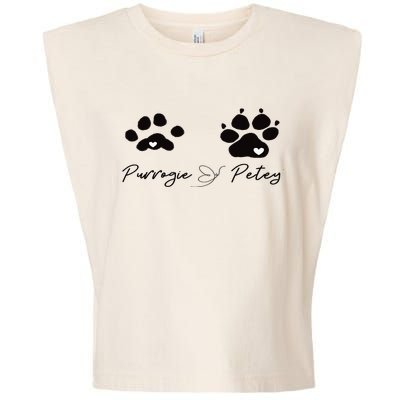 Paw prints Garment-Dyed Women's Muscle Tee