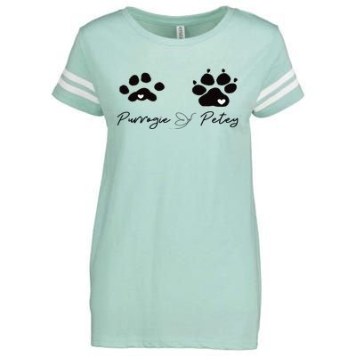 Paw prints Enza Ladies Jersey Football T-Shirt