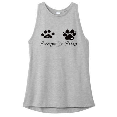 Paw prints Ladies PosiCharge Tri-Blend Wicking Tank