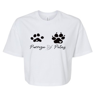 Paw prints Bella+Canvas Jersey Crop Tee