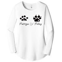 Paw prints Women's Perfect Tri Tunic Long Sleeve Shirt