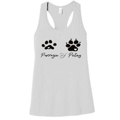 Paw prints Women's Racerback Tank