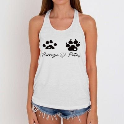 Paw prints Women's Knotted Racerback Tank