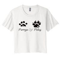 Paw prints Women's Crop Top Tee