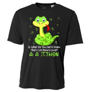 Python Pithon Pi Symbol Funny Math Teacher Pi Day Cooling Performance Crew T-Shirt