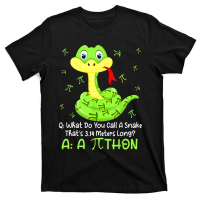 Python Pithon Pi Symbol Funny Math Teacher Pi Day T-Shirt