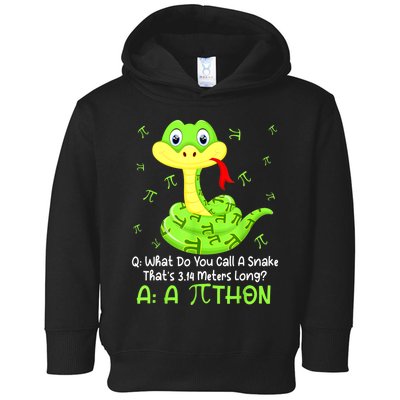 Python Pithon Pi Symbol Funny Math Teacher Pi Day Toddler Hoodie