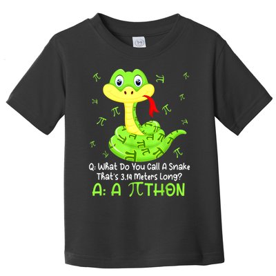 Python Pithon Pi Symbol Funny Math Teacher Pi Day Toddler T-Shirt