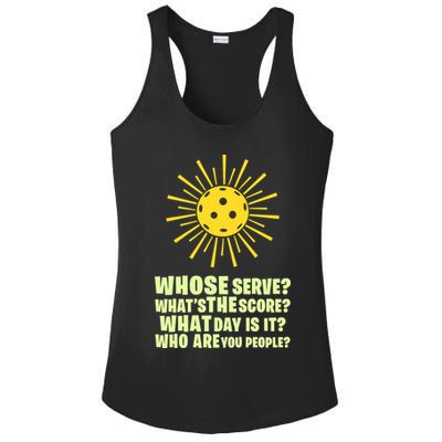 PickleBall Player Funny sport  gif for fan Ladies PosiCharge Competitor Racerback Tank