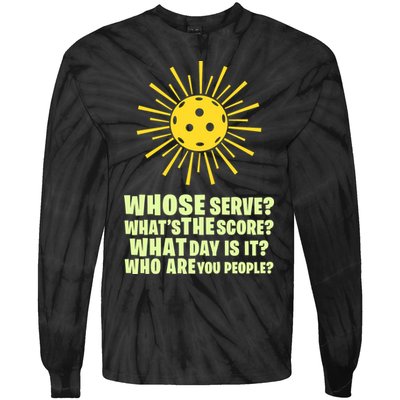 PickleBall Player Funny sport  gif for fan Tie-Dye Long Sleeve Shirt