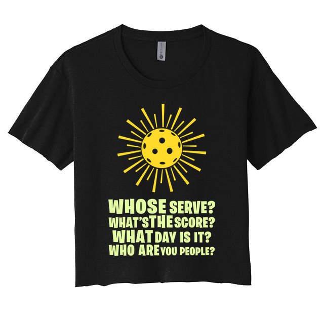 PickleBall Player Funny sport  gif for fan Women's Crop Top Tee