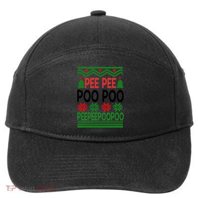 Pee Poo Poo Ugly Christmas 7-Panel Snapback Hat