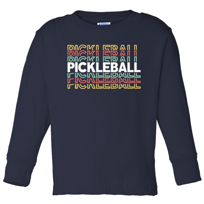 Pickleball Pickler Player Toddler Long Sleeve Shirt