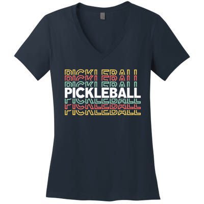 Pickleball Pickler Player Women's V-Neck T-Shirt