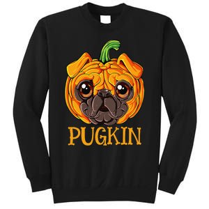 Pugkin Pug Pumpkin Halloween Thanksgiving  Dog Sweatshirt