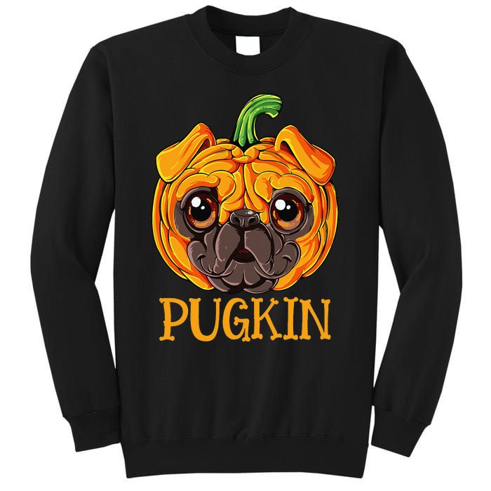 Pugkin Pug Pumpkin Halloween Thanksgiving  Dog Sweatshirt