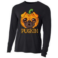 Pugkin Pug Pumpkin Halloween Thanksgiving  Dog Cooling Performance Long Sleeve Crew