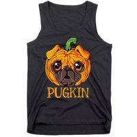 Pugkin Pug Pumpkin Halloween Thanksgiving  Dog Tank Top