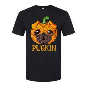 Pugkin Pug Pumpkin Halloween Thanksgiving  Dog Softstyle CVC T-Shirt