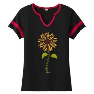 Para professional Paraeducator Teacher Sunflower Ladies Halftime Notch Neck Tee