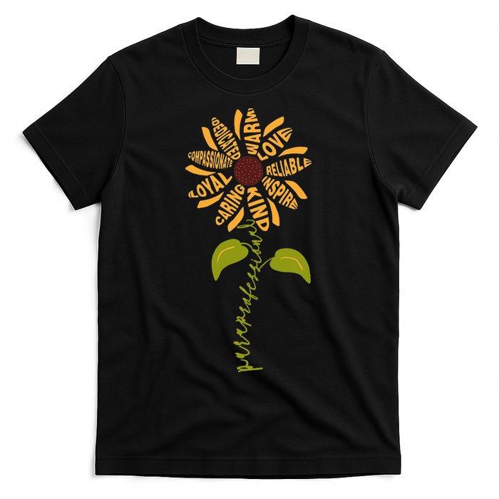 Para professional Paraeducator Teacher Sunflower T-Shirt
