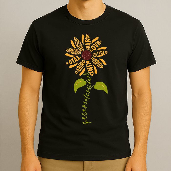 Para professional Paraeducator Teacher Sunflower T-Shirt